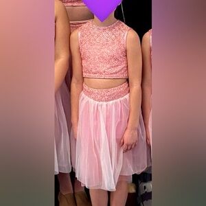 Pink 2 piece Dance Costume by Curtain Call Costumes